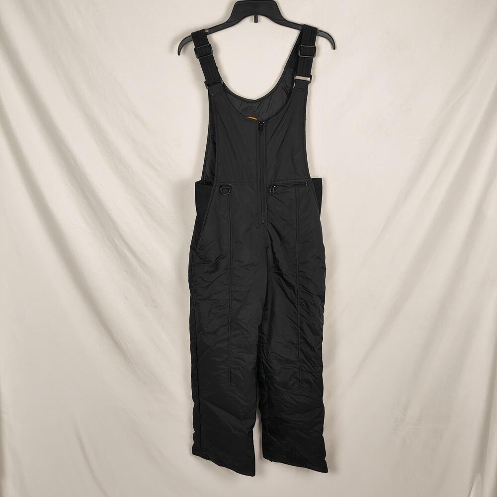 Rawik Snow Pants Mens Small Black Woven Insulated Bib Ski Snowboard Zip Pockets
